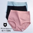 thumbnail image 2 of m-3xl 6 colores de gran tamaño de algodón puro de las mujeres bragas de cintura alta antibacteriana transpirable bragas de las mujerespangjing, 2 of 4