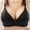Black, variant on Azrian Plus Size Bras,Woman's Solid Color Comfortable Hollow Out Perspective Bra Underwear No Rims