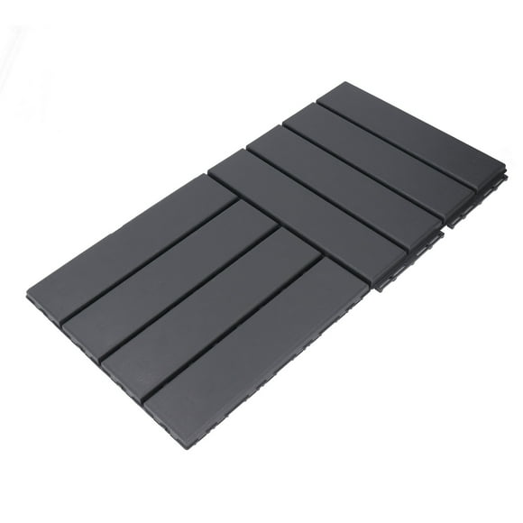 Interlocking Deck Tiles, Stable and Non Slip 36PCS 12x12in Dark Gray Waterproof Flooring Tile for Courtyard Roof Garden