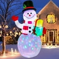 thumbnail image 6 of 5ft Christmas Inflatables Blow Up Yard Decorations, Upgrade Snowman Xmas Inflatable with Rotating LED Lights for Indoor Outdoor Yard Garden Christmas Decorations, 6 of 12