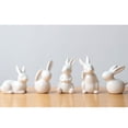 thumbnail image 1 of Dalazy Mini Ceramic Rabbit Figurines White Miniature Bedroom Sculpture Modern Style Statue for Furnishings Decoration Type G, 1 of 7