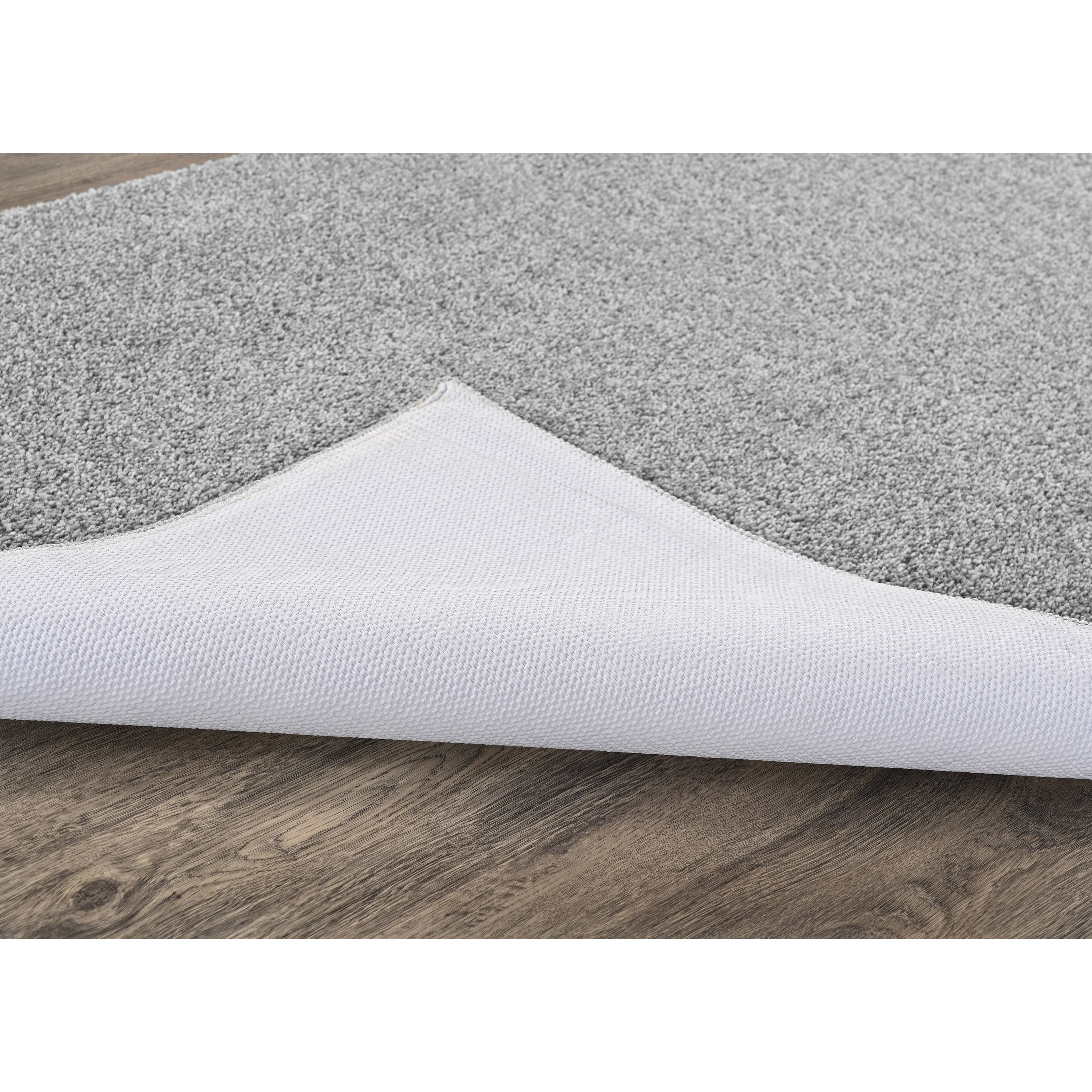 Garland Rug Palmer Plush Washable Silver Indoor Runner Rug, 2' x 6'