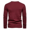 thumbnail image 4 of Qingpeng Men's Cotton T-Shirts Casual Long Sleeve Round Neck Lightweight Button T-Shirts, 4 of 5