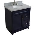thumbnail image 2 of Bellaterra Home 400700-31-BU-GYO 31 in. Single Oval Sink Vanity with Granite Top, Blue & Gray, 2 of 13