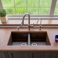 thumbnail image 3 of ALFI brand AB3420UM-C Chocolate 34" Undermount Double Bowl Granite Composite Kitchen Sink, 3 of 9