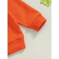 thumbnail image 6 of Bagilaanoe 2Pcs Toddler Baby Boy Girls Halloween Outfits Pumpkin Print Long Sleeve Sweatshirt Tops + Sweatpants 6M 12M 18M 24M 3T 4T Kids Long Pants Set, 6 of 9