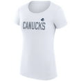 thumbnail image 2 of Women's G-III 4Her by Carl Banks White Vancouver Canucks Super-Slim Fit Lightweight Dot Print Team T-Shirt, 2 of 3