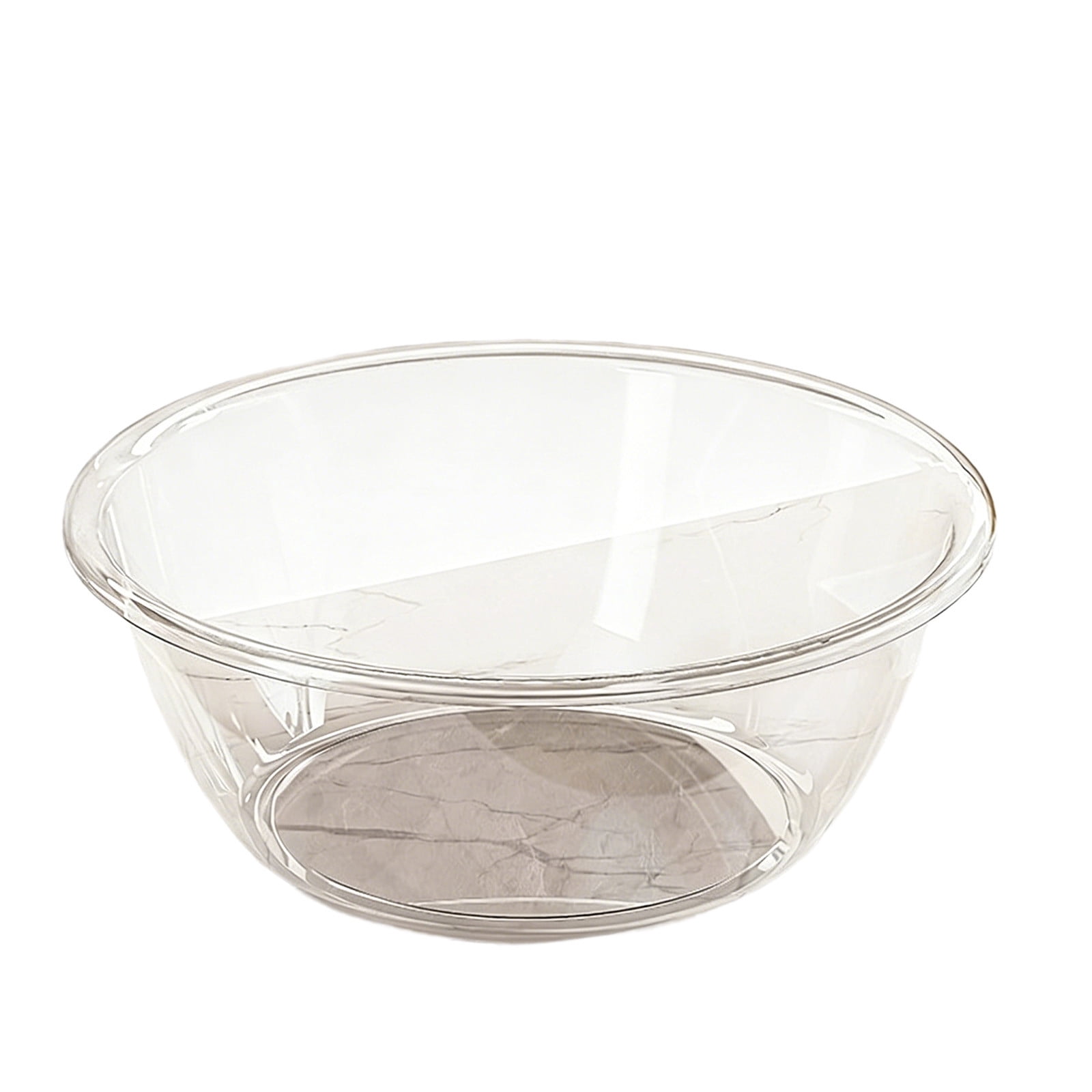 Thickened Clear Plastic Basin | Round Anti-Slip Wash Basin for Kitchen, Bathroom & Laundry | Stackable Household Sink | 1-Piece Student Dormitory & Home Use, Size L