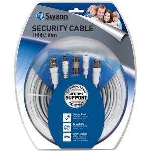 Dome y PTZ Cable de seguridad BNC 3 en 1 para c/ámaras Pro 30 m Swann