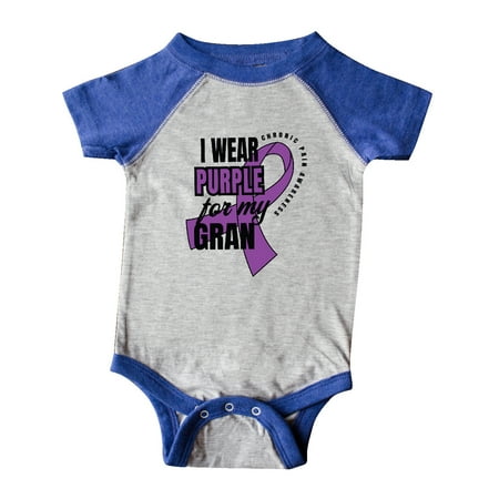 

Inktastic Chronic Pain I Wear Purple For My Gran Gift Baby Boy or Baby Girl Bodysuit