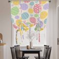 thumbnail image 3 of Easter Eggs Balloon Curtains for Living Room/French Door, Spring Colorful Pastoral Love Beige Tie Up Curtains 63 Inch Length Energy Saving Kitchen Curtains Shades for Windows 42"x63", 3 of 8
