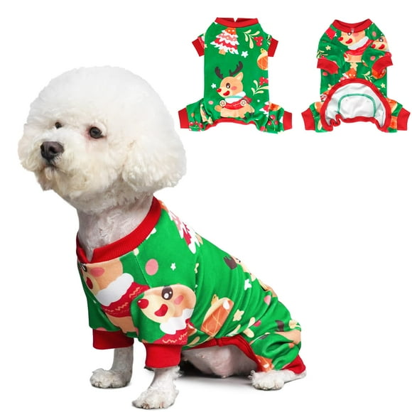 Pijama para Perro KYEESE de Terciopelo Suave Navideño Onesie XL
