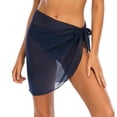 thumbnail image 2 of Qzwdhjm Swimsuit Coverups for Women Sarong Beach Bikini Wrap Semi-Sheer Short Skirt Chiffon Scarf for Summer Swimwear, 2 of 9