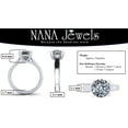 thumbnail image 3 of NANA Silver 7.50mm (1.50ct) Round Cut Zirconia Lucita Solitaire Engagement Ring-Platinum Plated-Size 8, 3 of 7