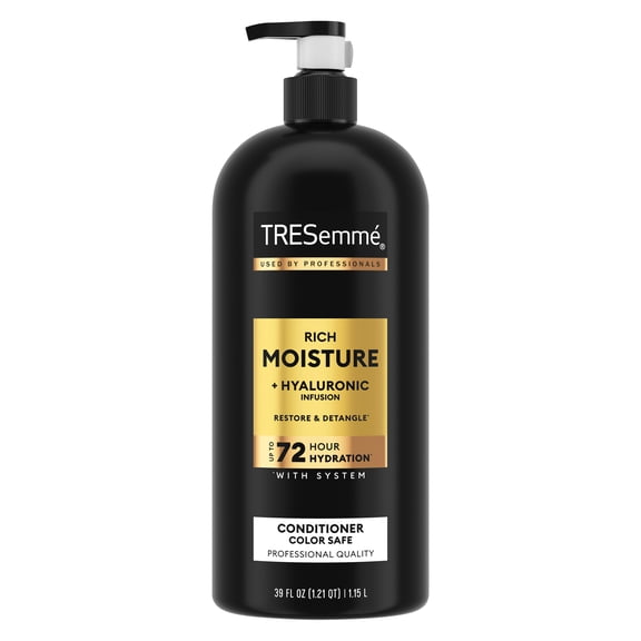 TRESemmé Rich Moisture Moisturizing Conditioner With Pump With Up To 72H Hydration For Dry Hair, With Pro Style Technology Formula For Dry Hair Conditioner, ,39 fl oz