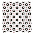 thumbnail image 2 of Ambesonne Retro Shower Curtain, Star-Like Motifs Pattern Art, 69"Wx75"L, Dark Brown White and Burgundy, 2 of 4