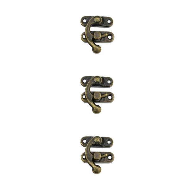 Scienceny Candado antiguo Cerradura de gancho Cerradura Hebilla oculta de protección Capturas Decoración Herrajes para muebles de Type1 NO1