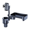 thumbnail image 4 of Bandeja portavasos para coche, soporte para teléfono, base que ahorra espacio, ajustable, universal, 360 grados Gris pequeño, 4 of 9