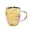 Yellow, variant on Insulated Double Wall Glass Coffee Cup Aesthetic Floral Pattern With Handle For Home Office Hot Beverage 350ML