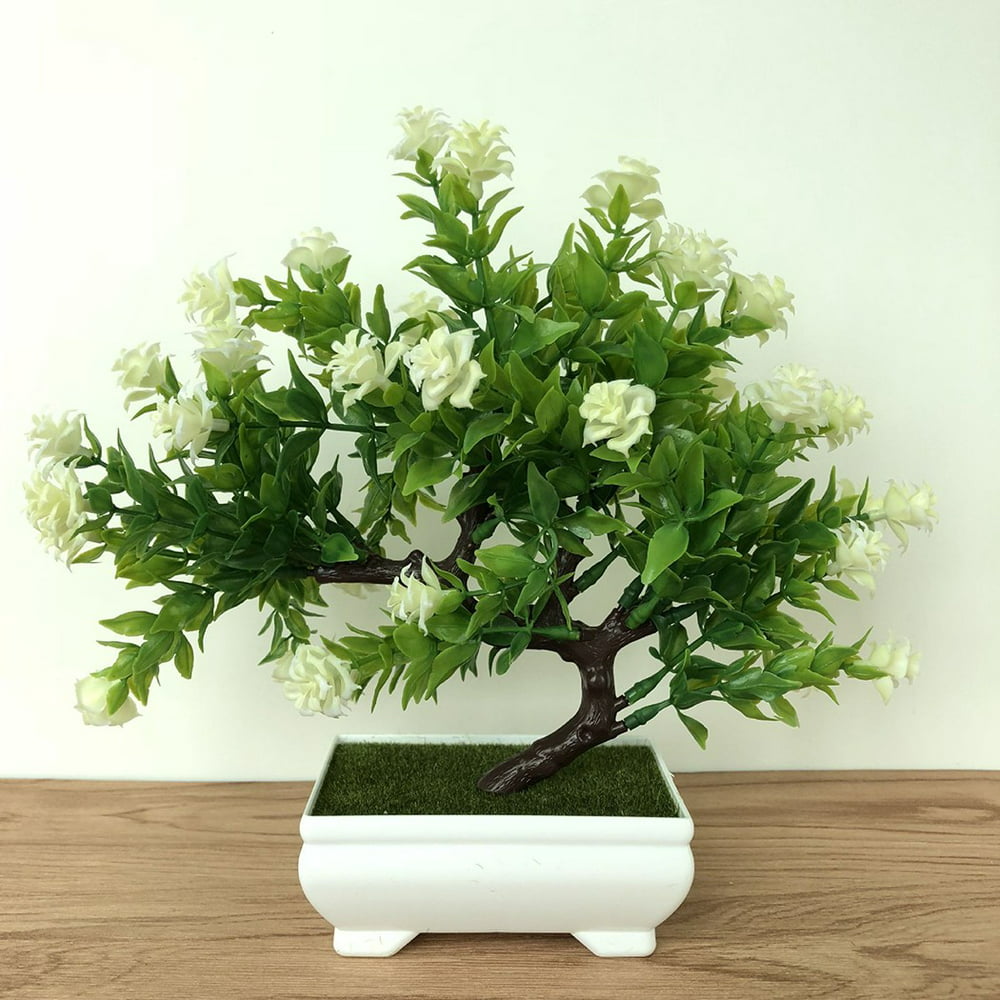 Realistic Artificial Flowers Plant In Pot Outdoor Home Garden Office