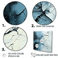 thumbnail image 3 of Designart "Splitting Abstract In White And Blue" Abstract Shapes Wall Art Living Room, 3 of 7