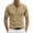 Khaki, variant on IWRICH Men's Waffle Knitted Polo Shirts Lightweight Work Business Formal T-Shirt Button up Casual Tops White XL