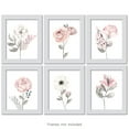 thumbnail image 5 of Lambs & Ivy Watercolor Floral Unframed Nursery Child Wall Art 6pc - Pink/Gray, 5 of 5