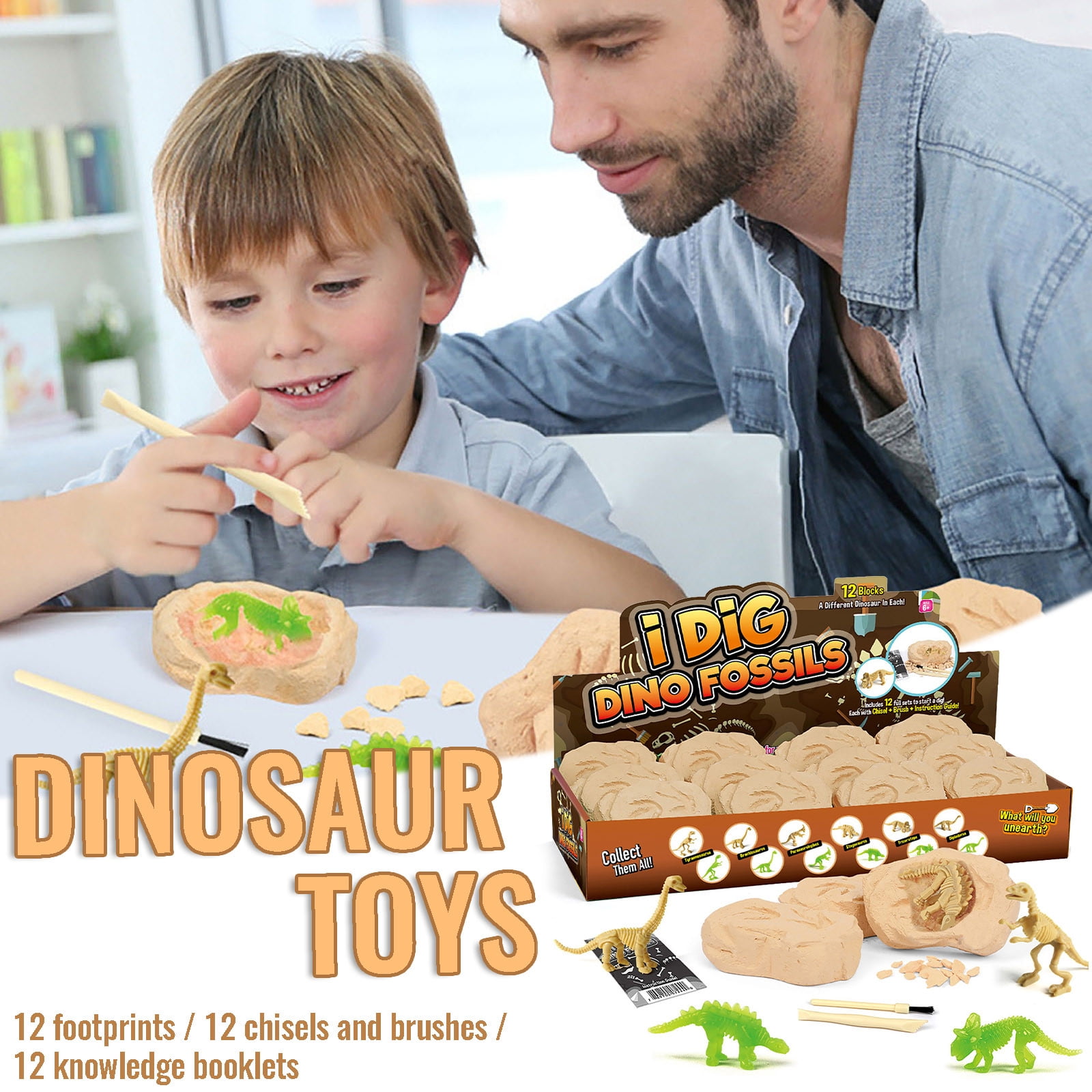 Gift for Kids Dinosaur Toys Dino Eggs Kit Kids Gifts Open 12 Unique