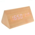thumbnail image 4 of Raindrops 1Pcs Bamboo LED Wooden Clock with Date Display and Temperature Display for Bedroom Burlywood 11.8*3.5*3.1in, 4 of 7