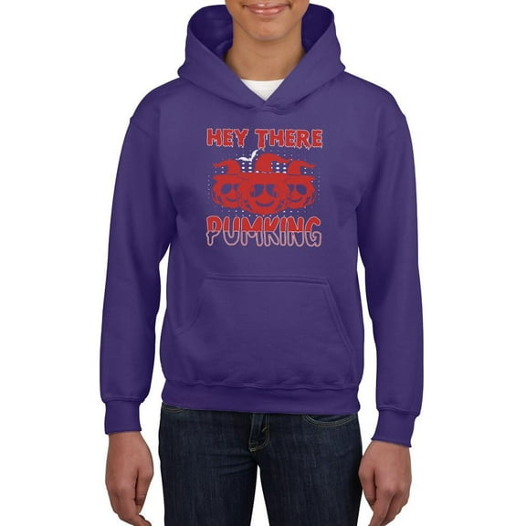 Hey There Pumking Hoodie Juniors -Image by Shutterstock, Small