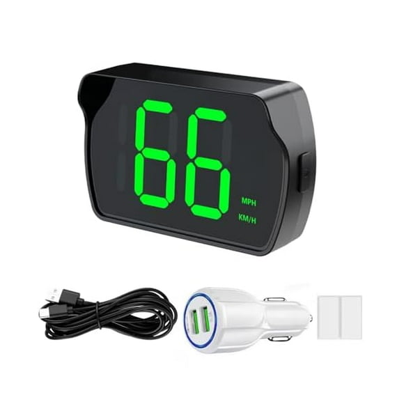 HAYAN GPS Digital Speedometer for Car MPH, Universal HUD Speed Meter with LED Large Font with USB Cable, Plug and Play for Truck Motor SUV Golf Cart All Vehicles (Contain Car Charger Adapter)