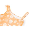 thumbnail image 5 of Serdomi Little Girls Orange Seashell Print One-Piece Swimsuit Asymmetrical Ruffle Bathing Suit Size 10, 5 of 7