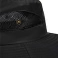 thumbnail image 3 of QSAWXQZ Unisex Quick Dry Wide Brim Boonie Cap UV Protection Sun Hat with Side Mesh Vents and Chin Toggle for Walking and Beach Holidays Black M, 3 of 6