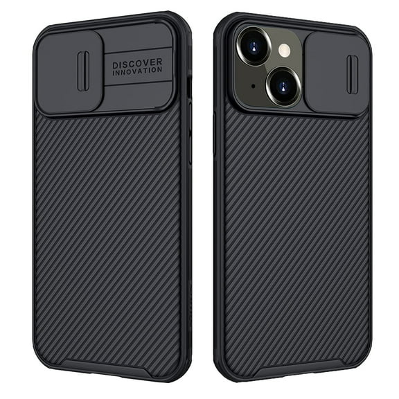 iPhone 13 Case with Camera Cover, iPhone 13 Slim Fit Thin Polycarbonate Protective Shockproof Anti-Scratch Cover with Slide Camera Cover, Upgraded Case for Apple iPhone 13 6.1 inch,Black