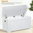 thumbnail image 6 of LINJH Storage Chest 39" Wooden Bench Toy Box with Flip-top Lid & 2 Safety Hinge White, 6 of 24