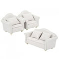 thumbnail image 4 of Miniature Couch, Delicate Exquisite Workmanship 1/12 Scale Doll House Sofa, For Doll Children Living Room Kids White, 4 of 8