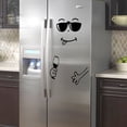 thumbnail image 4 of 2 Pack Smile Fridge Stickers, Cute Refrigerator Decal Smiling Face Stickers, Adhesive Stickers on Freezer, Kitchen Wall Inside House - smile 1, 4 of 6