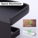 thumbnail image 4 of Wall Mounted Toilet Paper Holder Aluminum Roll Holder Toilet Paper Holder with Storage Shelf Black, 4 of 5