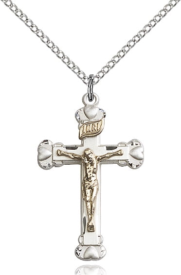 18-Inch Hamilton Gold Plated Necklace with 4mm Light Amethyst Birthstone Beads and Gold Filled Blessed Pier Giorgio Frassati Charm.