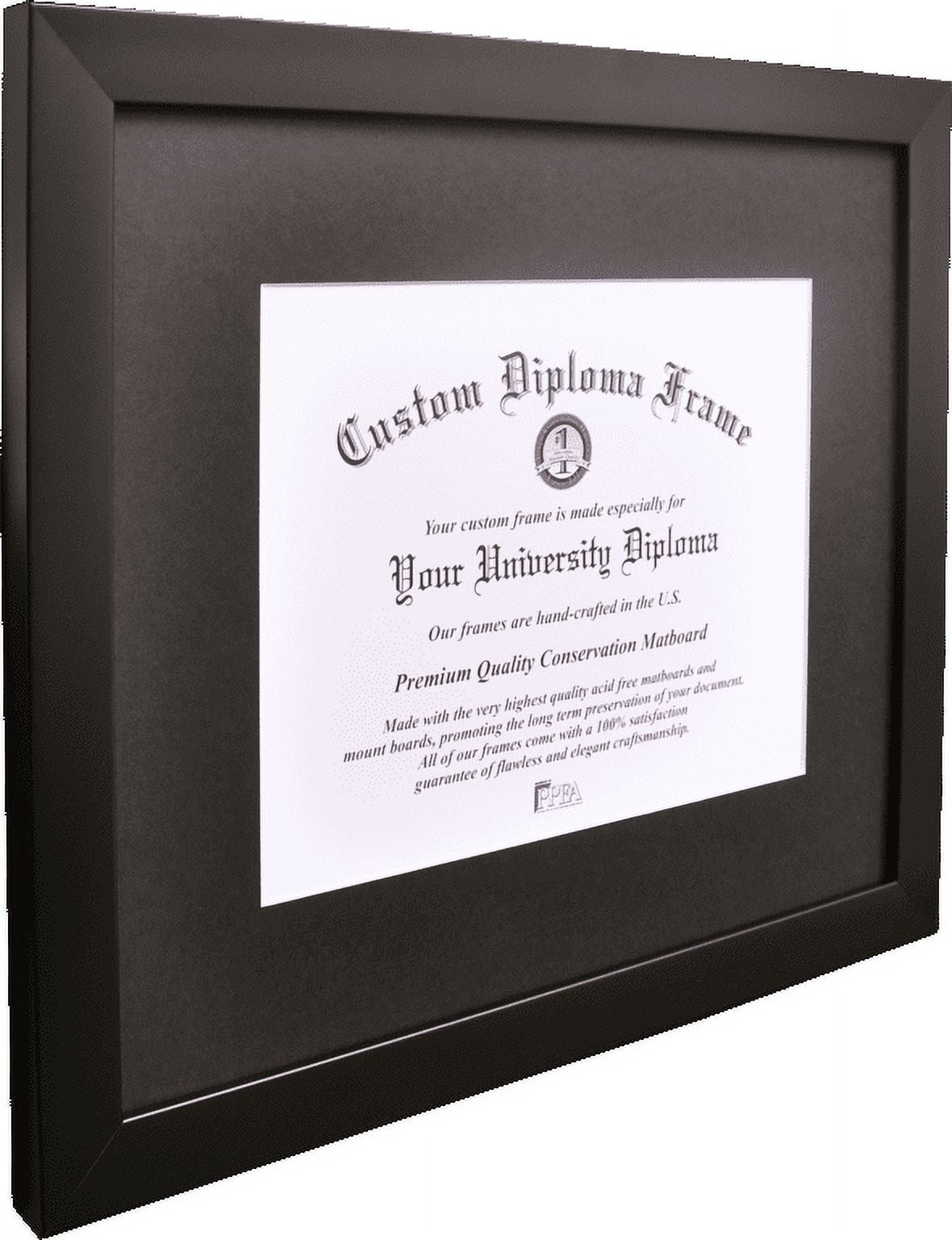 Indiana University, Bloomington 11w x 8.5h Manhattan Black Single Mat Gold Embossed Diploma Frame with Bonus Campus Images Lithograph (value savings at $59)
