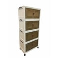 thumbnail image 1 of Toytexx Armoire de Rangement Pliable à 4 Niveaux avec Portes et Roues, 1 of 5