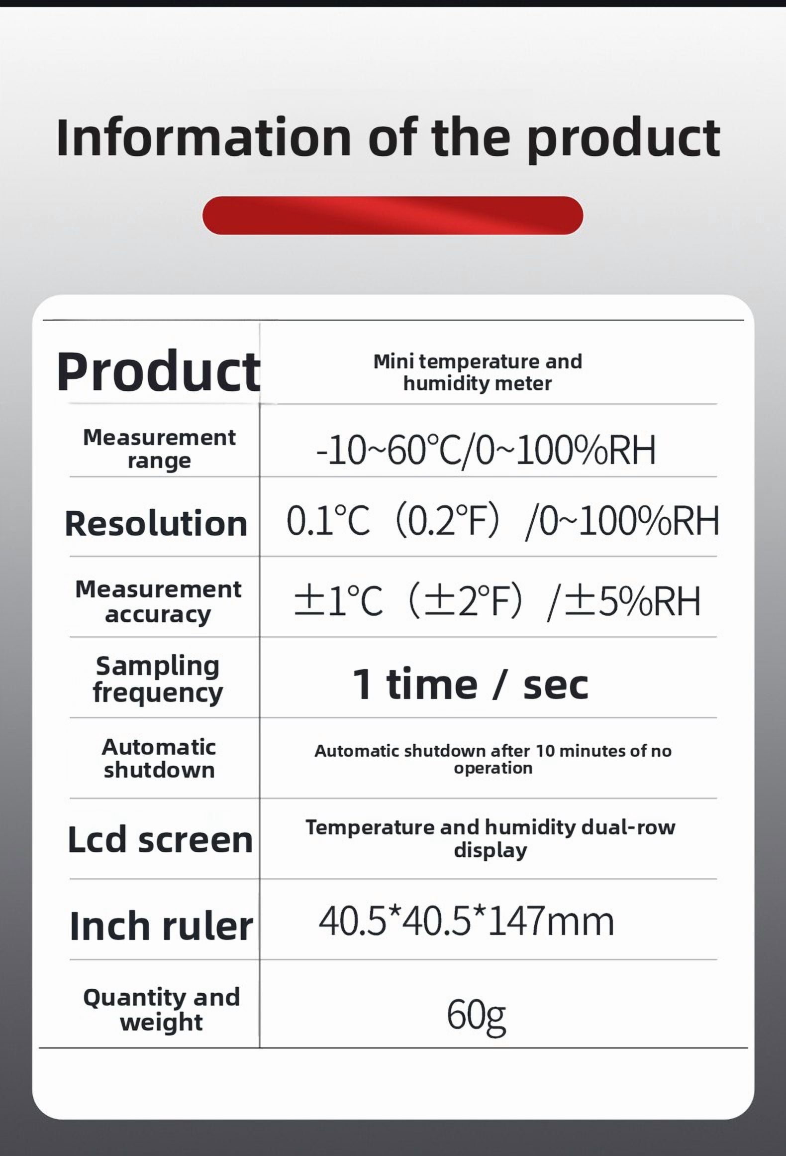 High Precision Handheld Temperature Humidity Meter  Temperature And Humidity Detector Instrument Thermal Conductivity