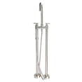 thumbnail image 3 of Saturn Double Clawfoot Tub Filler Faucet with Standard Handle - Brushed Nickel, 3 of 10