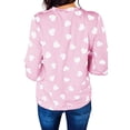 thumbnail image 2 of Love Heart Printed Women Long Sleeve Shirt Autumn Tops, 2 of 4