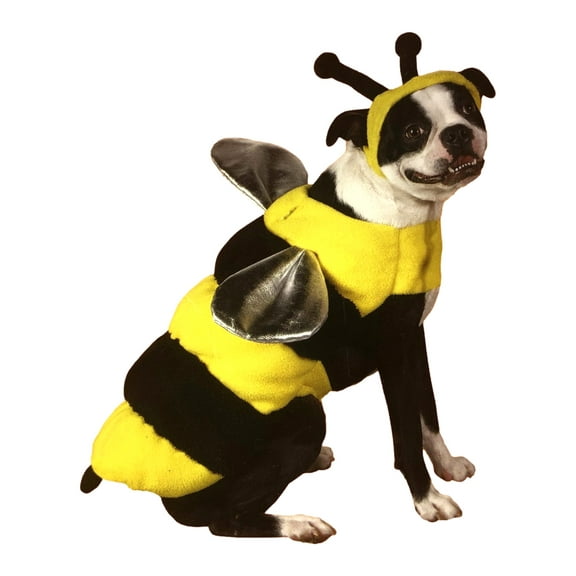 Plush Yellow Bumblebee Pet Dog Halloween Costume 2PC Bumble Bee Large 21-30 lbs