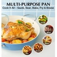thumbnail image 6 of Koch Systeme CS 12 inch Deep Frying Pan Stainless Steel with Lid, 6-Quart Deep Saute Pan with Nonstick Caremic Coating, Universal Compatibility, Blue, 6 of 10