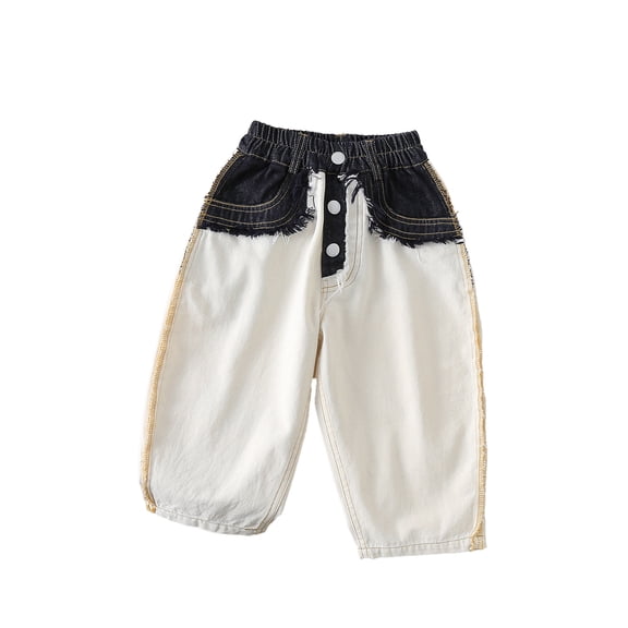 UJNDER Boys Casual Straight Leg Jeans Loose Fit Comfortable Trousers Arrival Fashion Long Pants for Kids Boys Pants,Light Yellow_002,11-12 Years