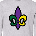 thumbnail image 4 of Inktastic Fleur De Lis Mardi Gras Holiday Long Sleeve Youth T-Shirt, 4 of 5