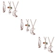 thumbnail image 2 of Sonducket 3 Pieces Moon Necklace Adjustable Dainty Gemstones Pendant Accessories Tree Wire Ring Women of Jewelry Life Wrap for Daily Wear Como se muestra 3piezas Sonducket CBP220160, 2 of 6