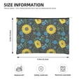 thumbnail image 4 of Fotbe Sunflowers And Blue Flower Reusable Cosmetic Bag Makeup Bag for Women Large Travel Cosmetic Pouch Girls' Make Up Organizer, 4 of 8
